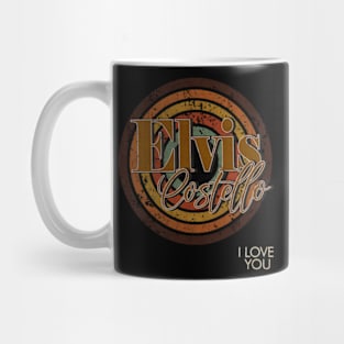 Elvis Costello i ove you vintage design on top Mug